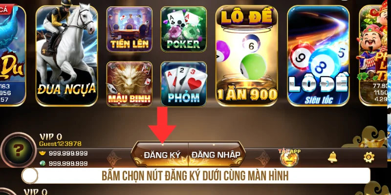 Cách Đăng Ký IWIN Tham Gia Sân Chơi Uy Tín Và Đẳng Cấp Bấm chọn nút đăng ký dưới cùng màn hình