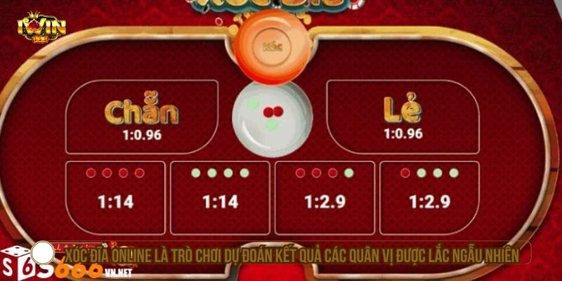 Xóc đĩa online là trò chơi dự đoán kết quả các quân vị được lắc ngẫu nhiên 